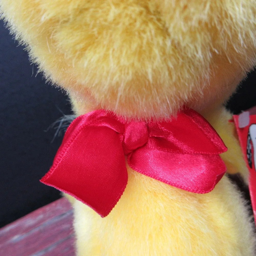Vintage Dakin Peanuts Woodstock Plush Stuffed Animal Toy Red Bow 8